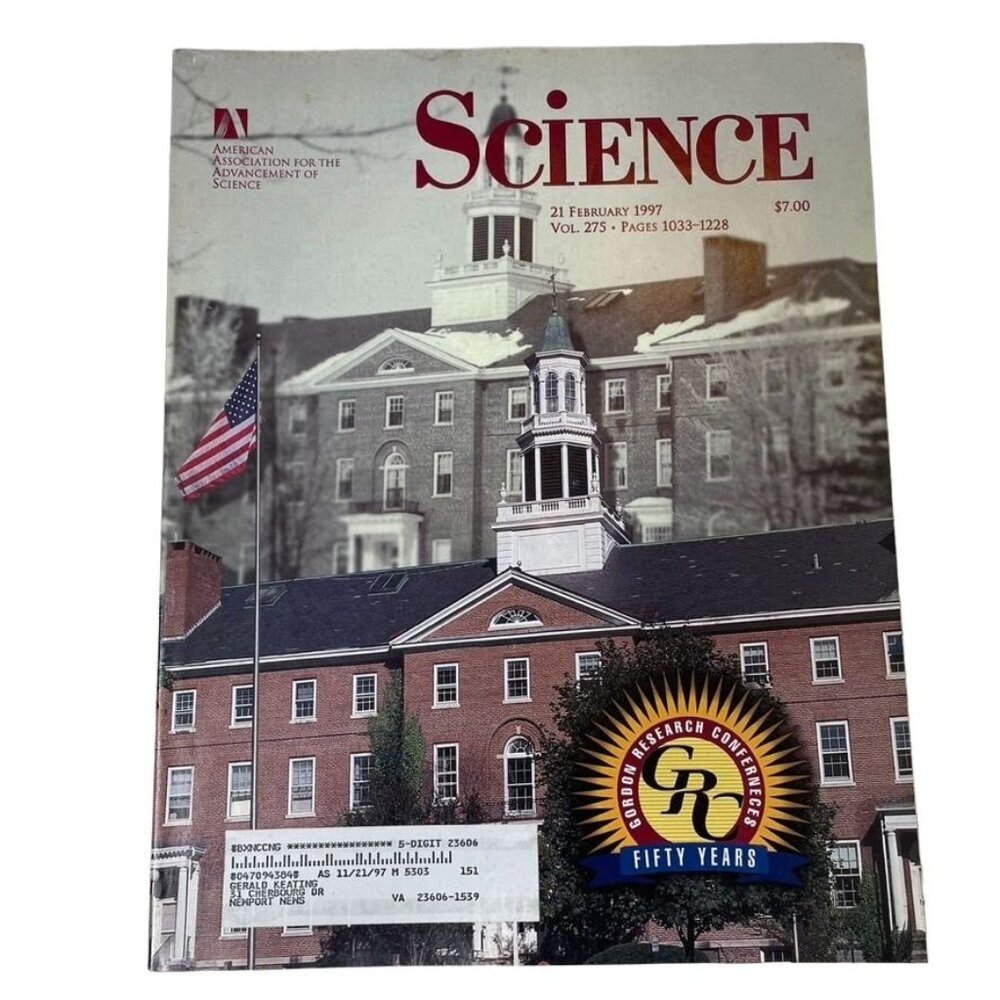 AAAS Science Magazine u Vol 275 February 21 1997